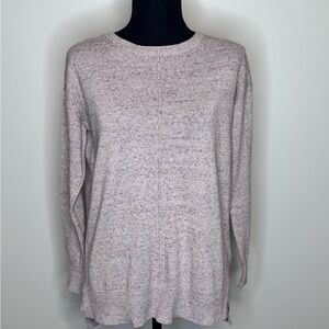 Banana Republic Sweater Womens Medium Tan Crewneck Pullover Lightweight Blend